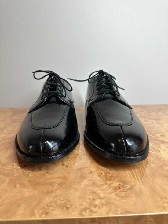 NEW Cole Haan Black Patent Leather Derby Dress Shoes Apron Toe Lace Up 10.5 EE main image 7